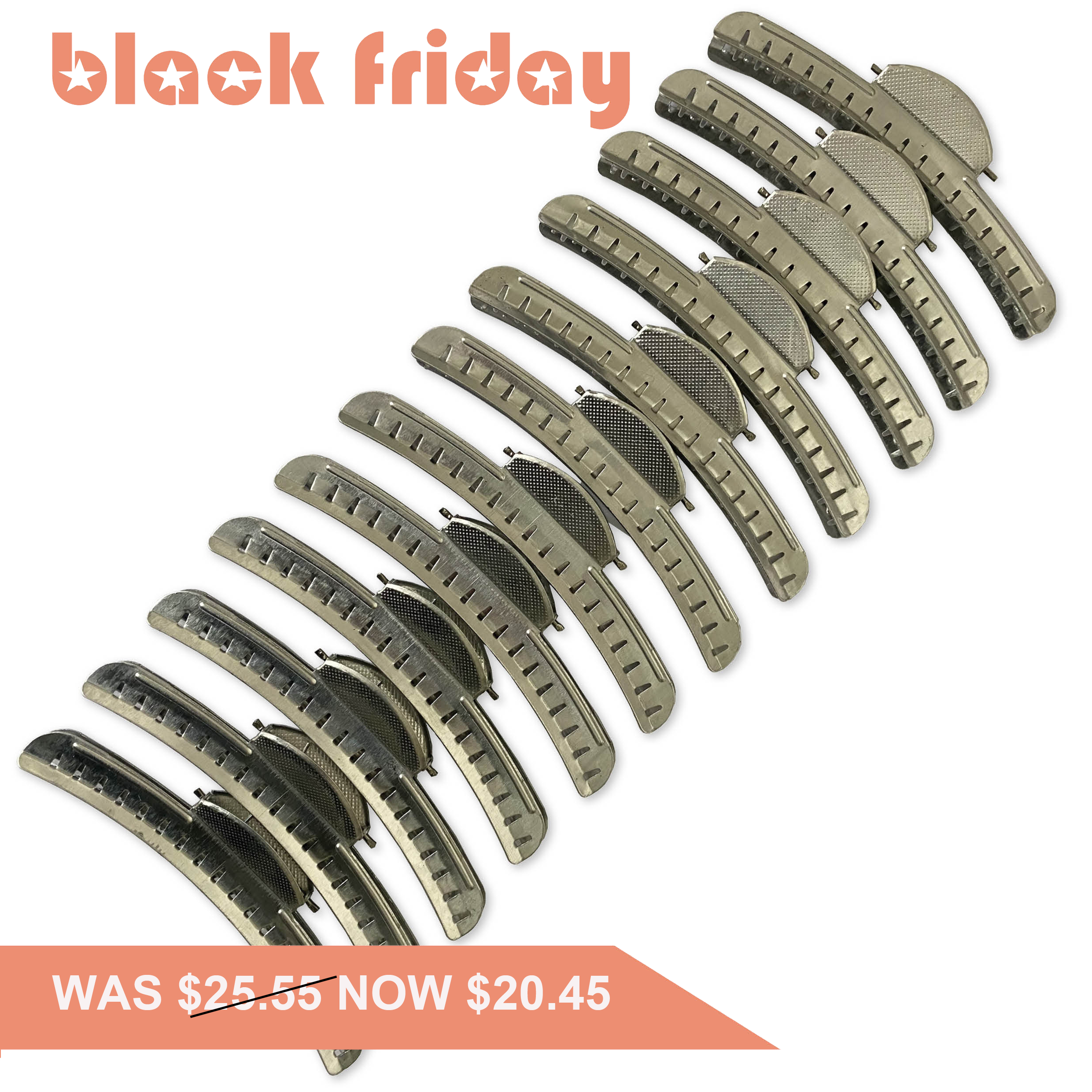 Wave Clips Silver - Longer and Stronger (12 Per Pack)