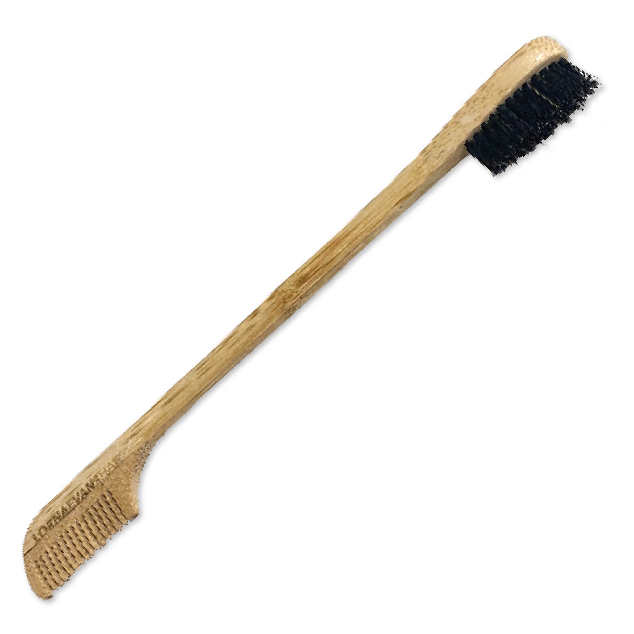 Paddle Brush & Edge Control Brush & Comb Combo - Natural Bamboo Boar Bristle & Nylon With Carry Bag