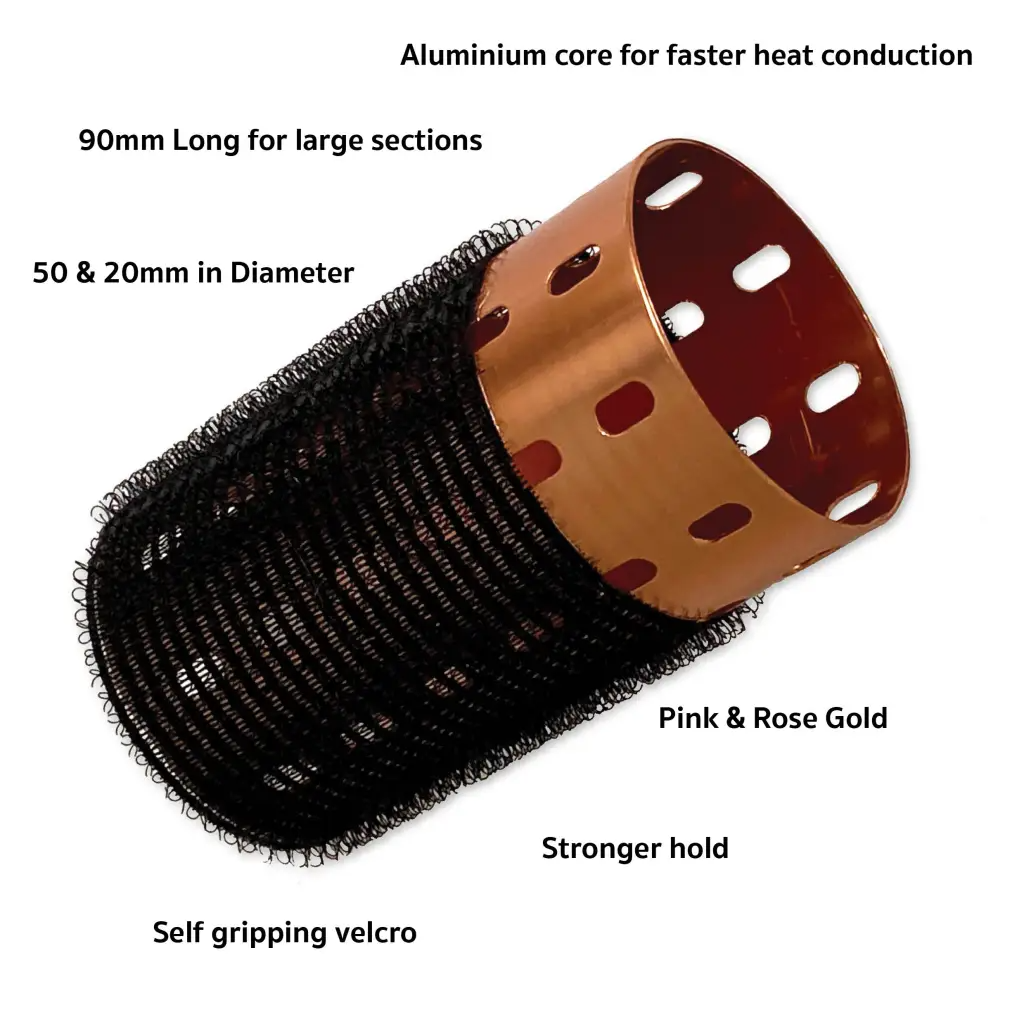 Full Roller Set - Velcro Aluminium Self Grip Rollers 90mm