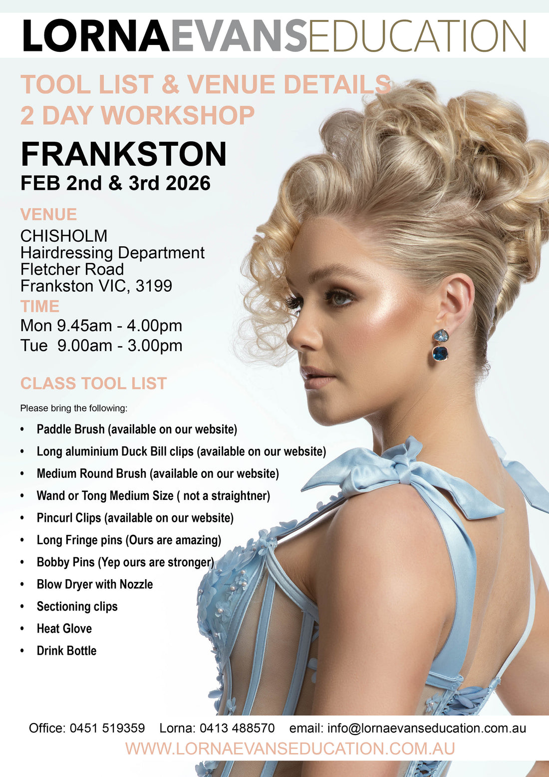 Frankston - 2 Day Long Hair &amp; Bridal Workshop FEBRUARY 2nd &amp; 3rd 2026