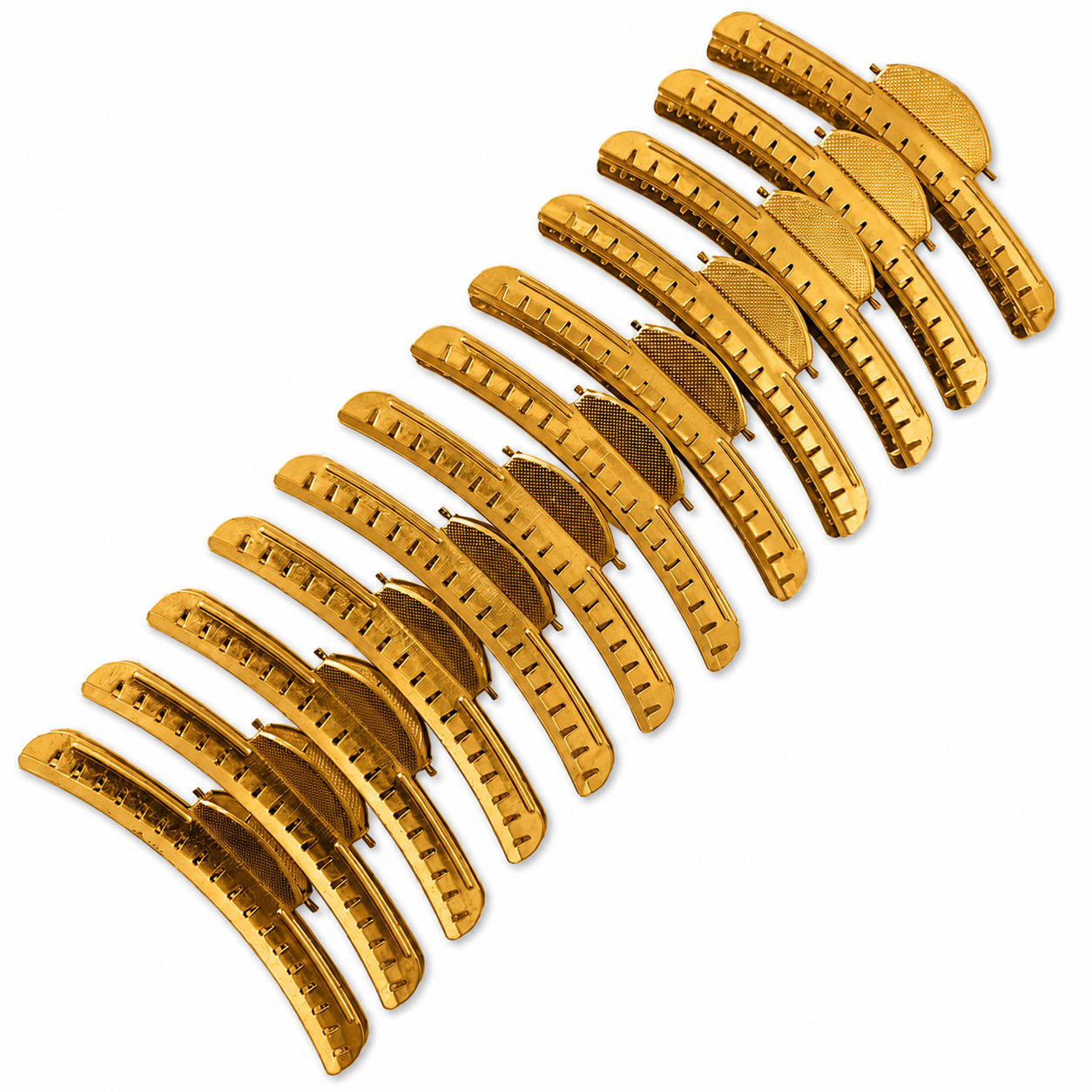Wave Clips Silver Gold  - Longer and Stronger (12 Per Pack)