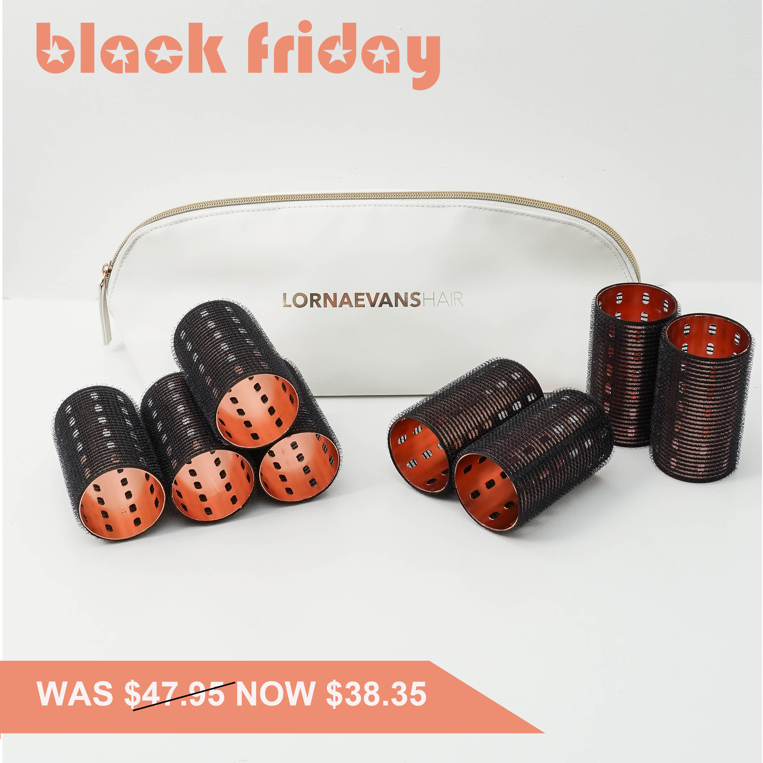 Large Roller Set - Velcro Aluminium Self Grip Rollers 90mm