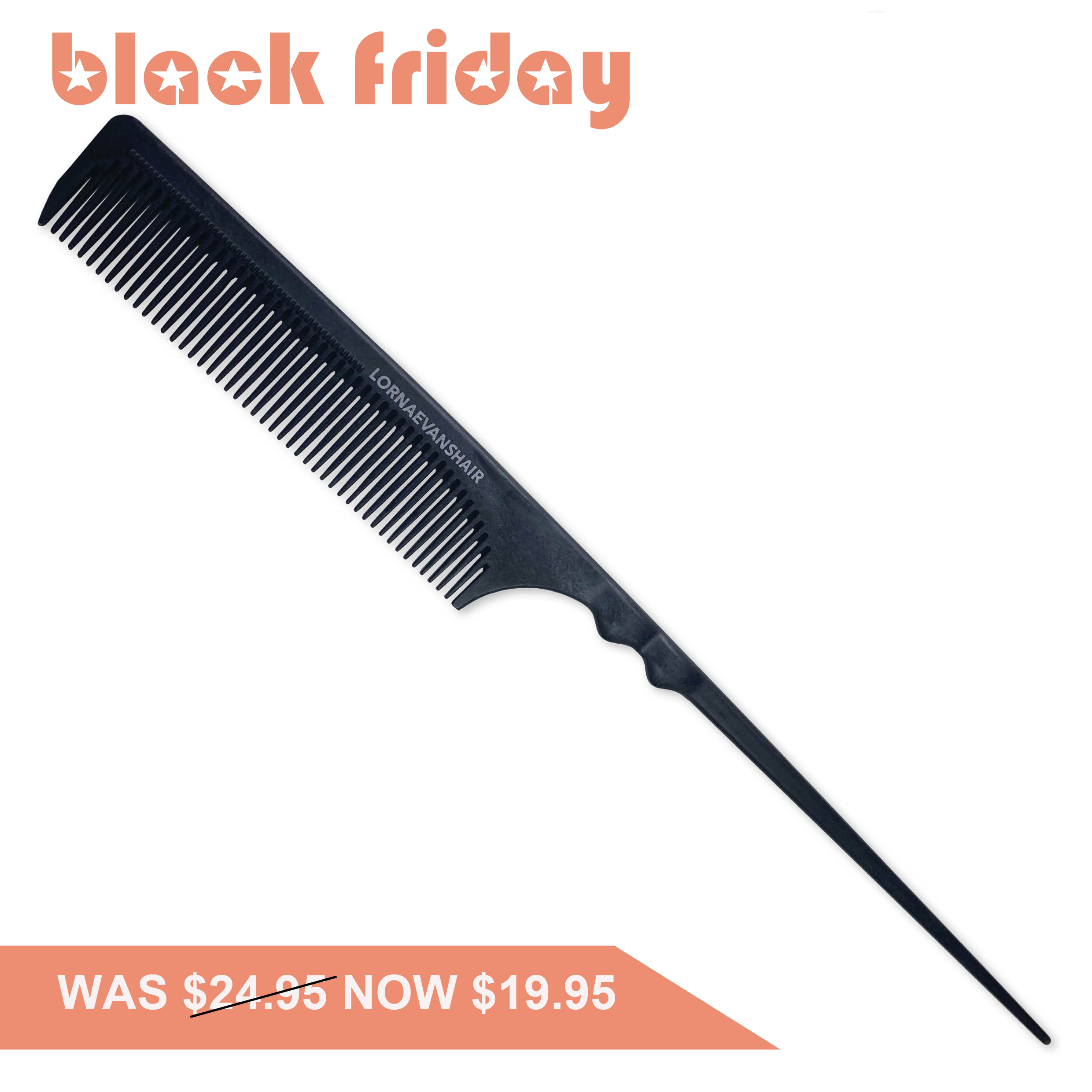 Long Tail Comb - Carbon Fibre