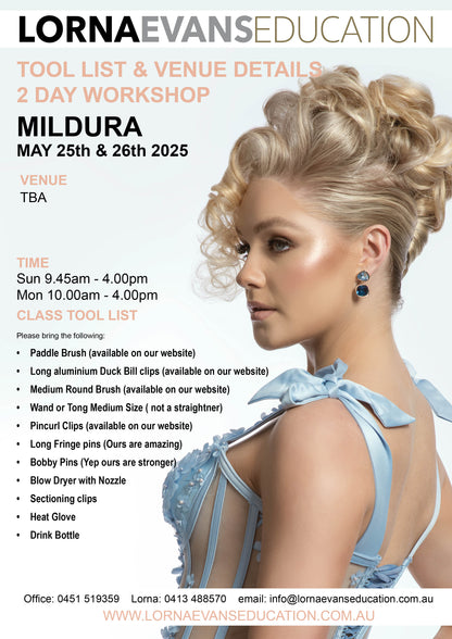 Mildura - 2 Day Long Hair &amp; Bridal Workshop MAY 25th &amp; 26th 2025