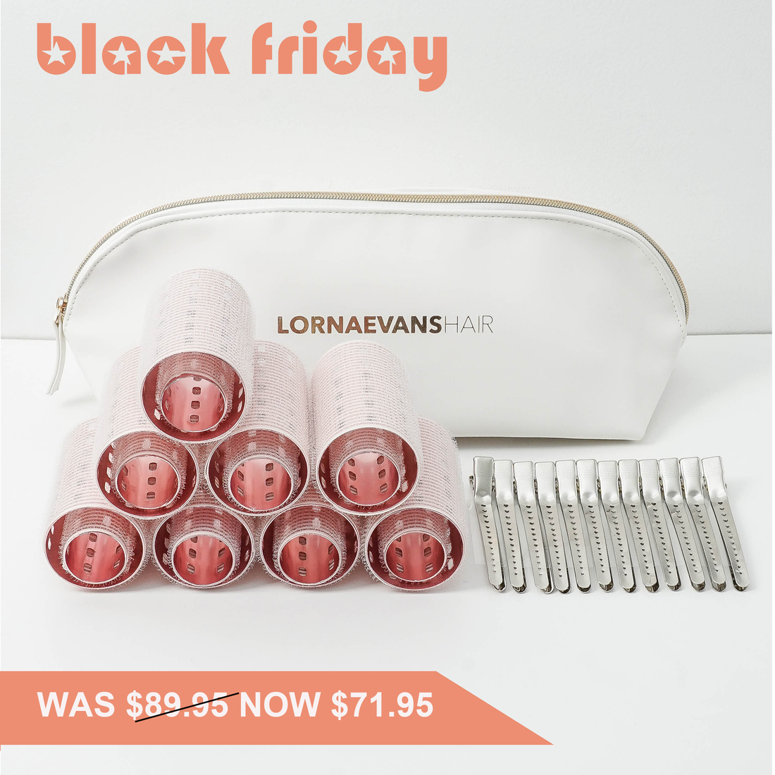 Pro Roller Set - Velcro Aluminium Self Grip Rollers 90mm