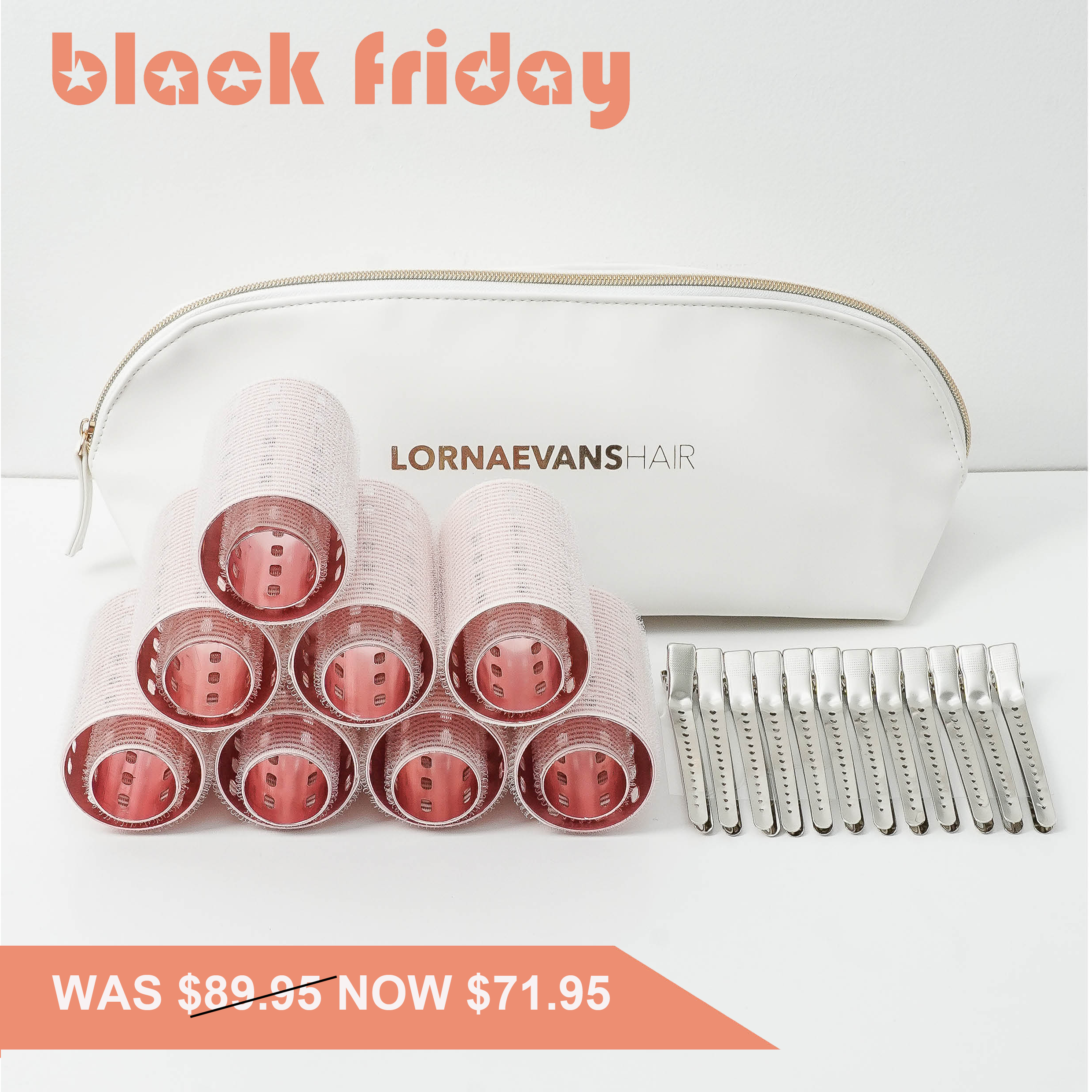 Pro Roller Set - Velcro Aluminium Self Grip Rollers 90mm