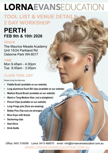 Perth - 2 Day Long Hair &amp; Bridal Workshop FEBRUARY 9th &amp; 10th 2026