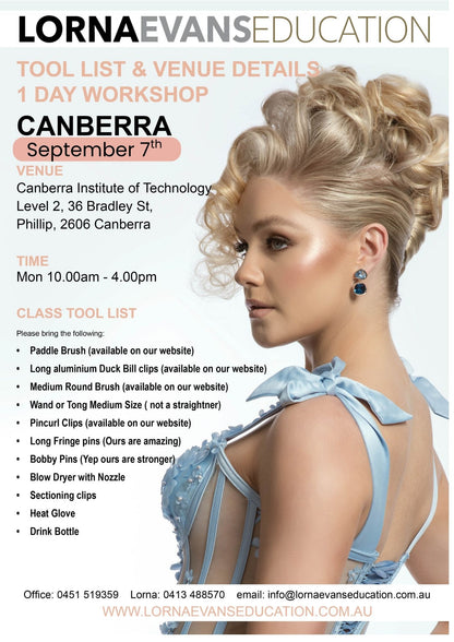 Canberra - 1 Day Long Hair &amp; Bridal Workshop September 7th 2026
